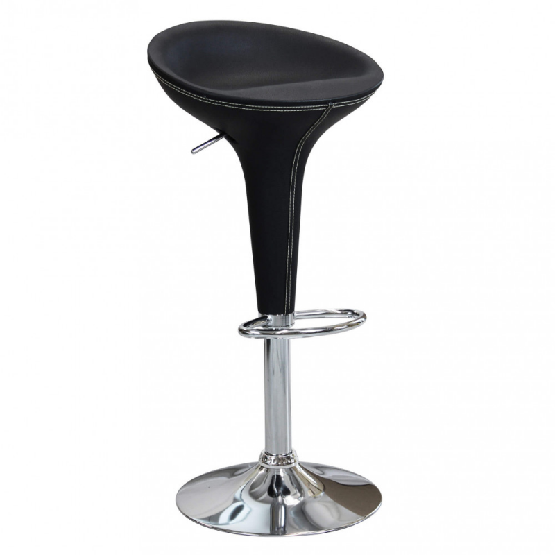 Set 2 sgabelli Jago neri moderni regolabili per cucina e bar