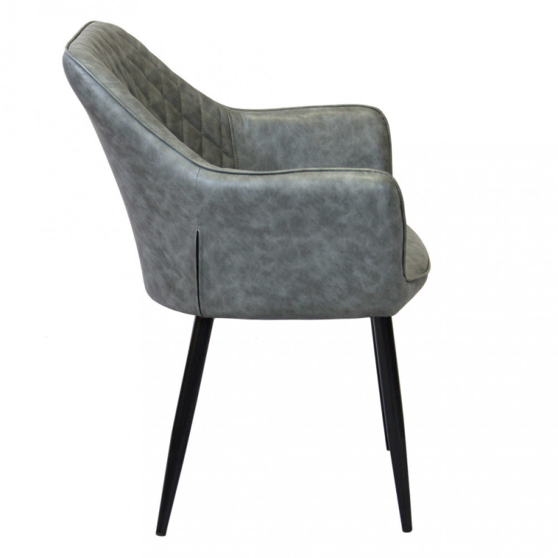 Set 2 poltrone Sindy in ecopelle classiche per soggiorno elegante