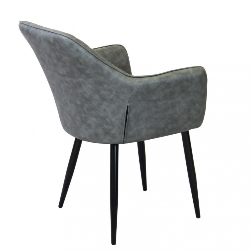 Set 2 poltrone Sindy in ecopelle classiche per soggiorno elegante