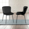 Sedia Snug Velvet Black 75 X 68 H52,5 Cm