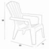 Poltrona Maryland da esterno in plastica resistente per giardino