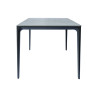 Tavolo Alghero 180x90 Alluminio Antracite Piano Gress Grigio Moia