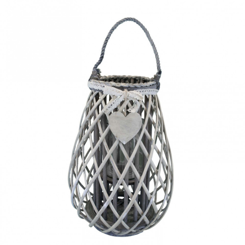 Lanterna Julie bianco antico in ferro per casa e giardino