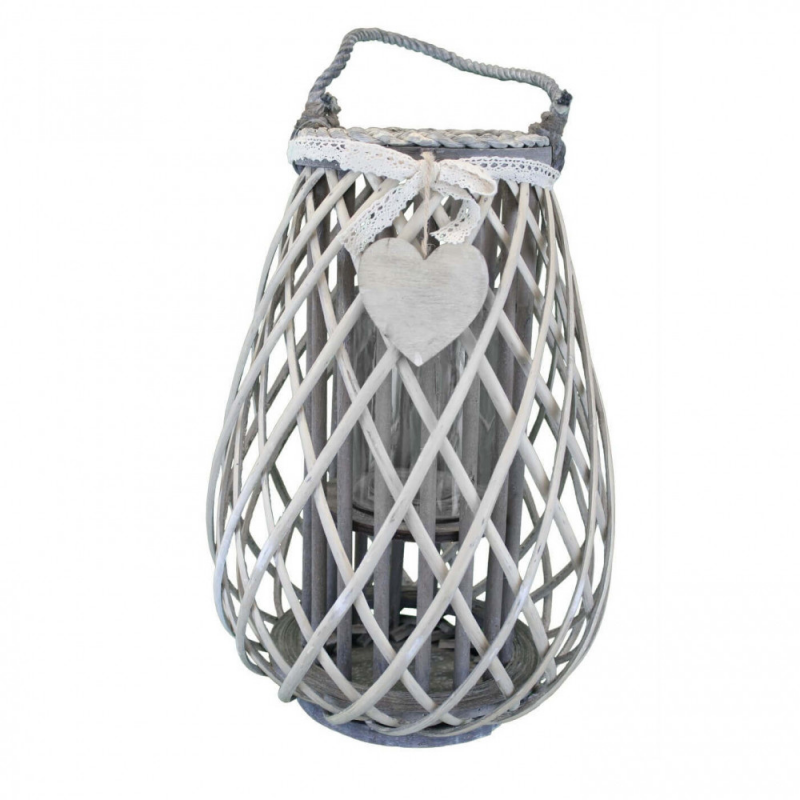 Lanterna Mireille bianco antico in ferro per casa e giardino