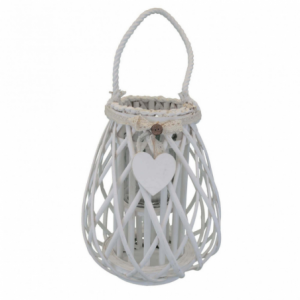 Lanterna Suzanne bianco antico in ferro per casa e giardino