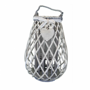 Lanterna Suzanne bianco antico in ferro per casa e giardino