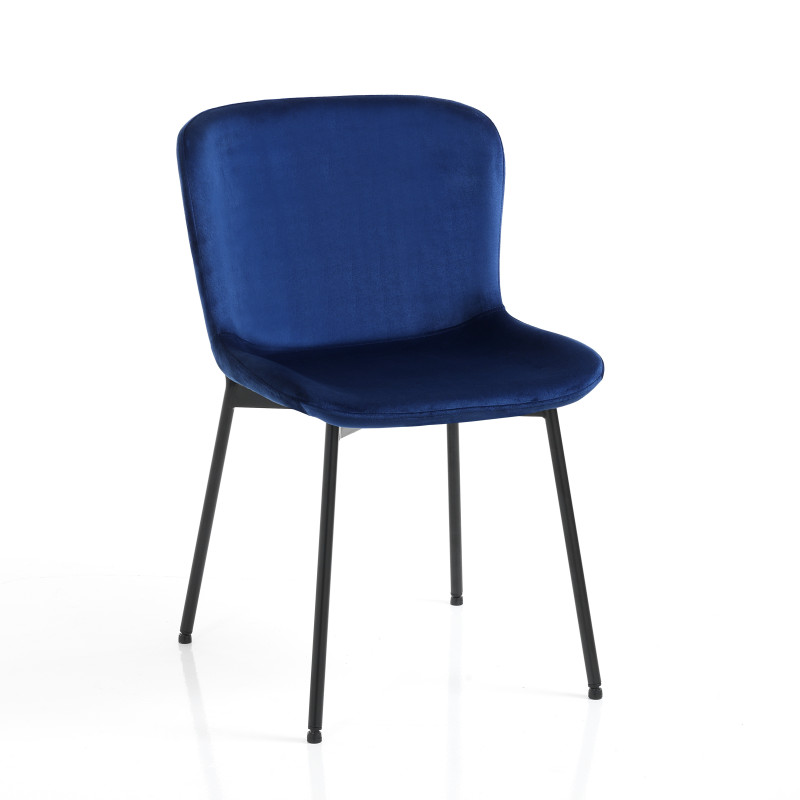 Sedia Snug Velvet Blue 75 X 68 H52,5 Cm