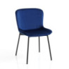 Sedia Snug Velvet Blue 75 X 68 H52,5 Cm