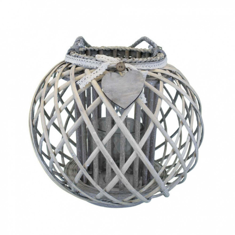 Lanterna Lorelie bianco antico in ferro per casa e giardino