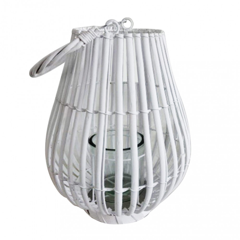 Lanterna Adeline bianco antico in ferro per casa e giardino