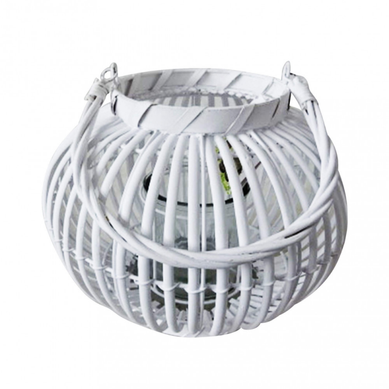 Lanterna Eleonore bianco antico in ferro per casa e giardino