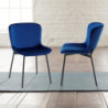 Sedia Snug Velvet Blue 75 X 68 H52,5 Cm