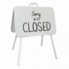 Cartello acciaio Open/Closed Pierre Cosma L60×P53×H77 cm bianco vintage — levanteshop.it