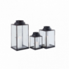 Lanterna Naomi piccola antracite in metallo e vetro moderna