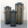 SET DI 3 LANTERNE IN METALLO CLARISSE