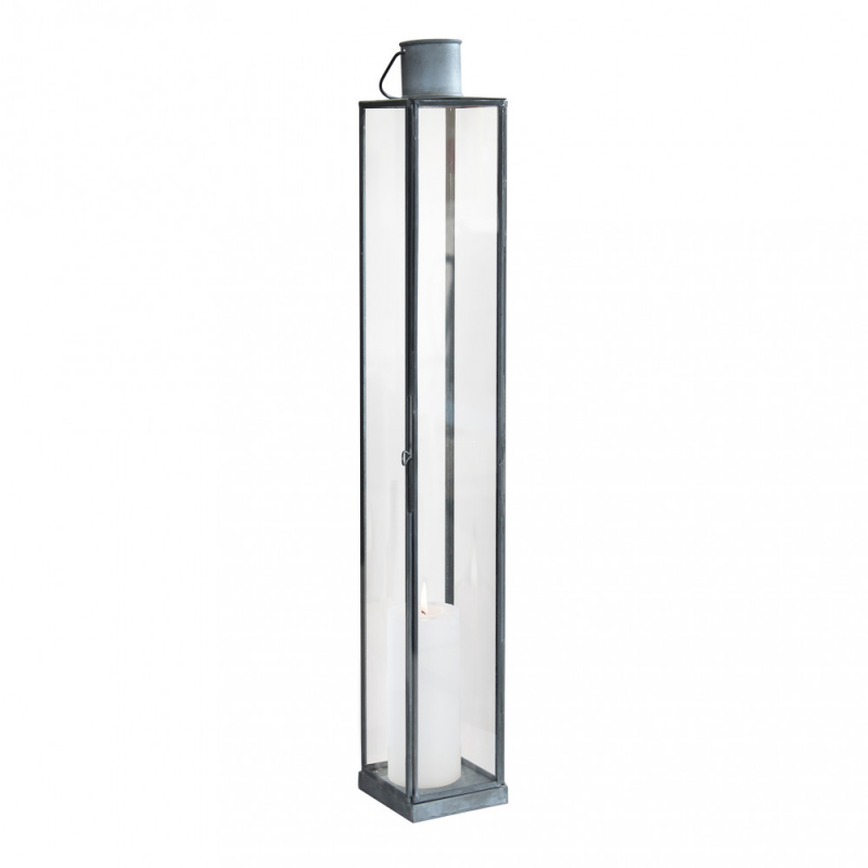 Lanterna Kaylin grande metallo elegante per casa e giardino