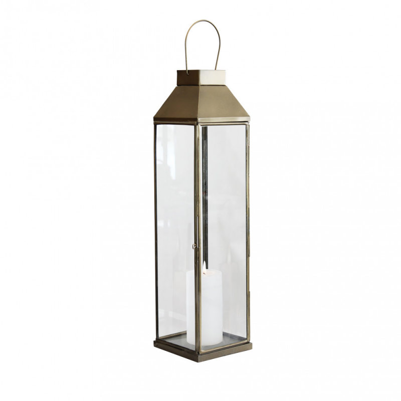 Lanterna Lillian media metallo elegante per casa e giardino