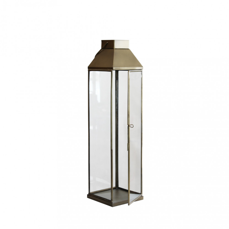 Lanterna Lillian media metallo elegante per casa e giardino