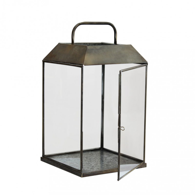 Lanterna Keisha piccola metallo elegante per casa e giardino