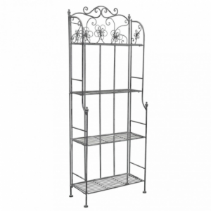 SCAFFALE FLORIANCE 4 PIANI BIANCO OSSIDATO