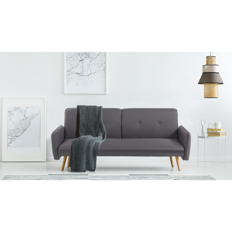 Divano letto Dede Tomasucci grigio clic clac L190×P90×H80 cm — levanteshop.it