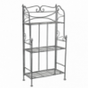 SCAFFALE CLAUDE 3 PIANI BIANCO OSSIDATO