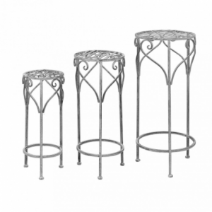 Zoom SET DI 3 FIORIERE VALERIE BIANCO OSSIDATO