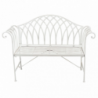 Panca Annette bianco antico in ferro per giardino e terrazzo