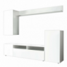 Parete soggiorno Bridge bianco e bianco lucido - Living moderno