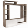 Parete soggiorno Entry bianco e rovere chiaro - Arredo casa