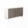 Credenza Carlile bianco e grigio cemento moderna soggiorno