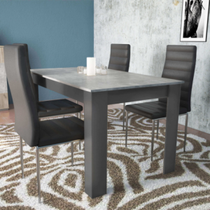 Zoom TAVOLO GEMMA ANTRACITE E GRIGIO SCURO EFFETTO CEMENTO