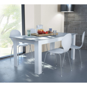 Zoom TAVOLO GEMMA BIANCO E GRIGIO EFFETTO CEMENTO