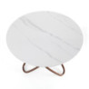 Tavolo Hula Hoop Wood - White Marble 116 X 116 H.6 Cm