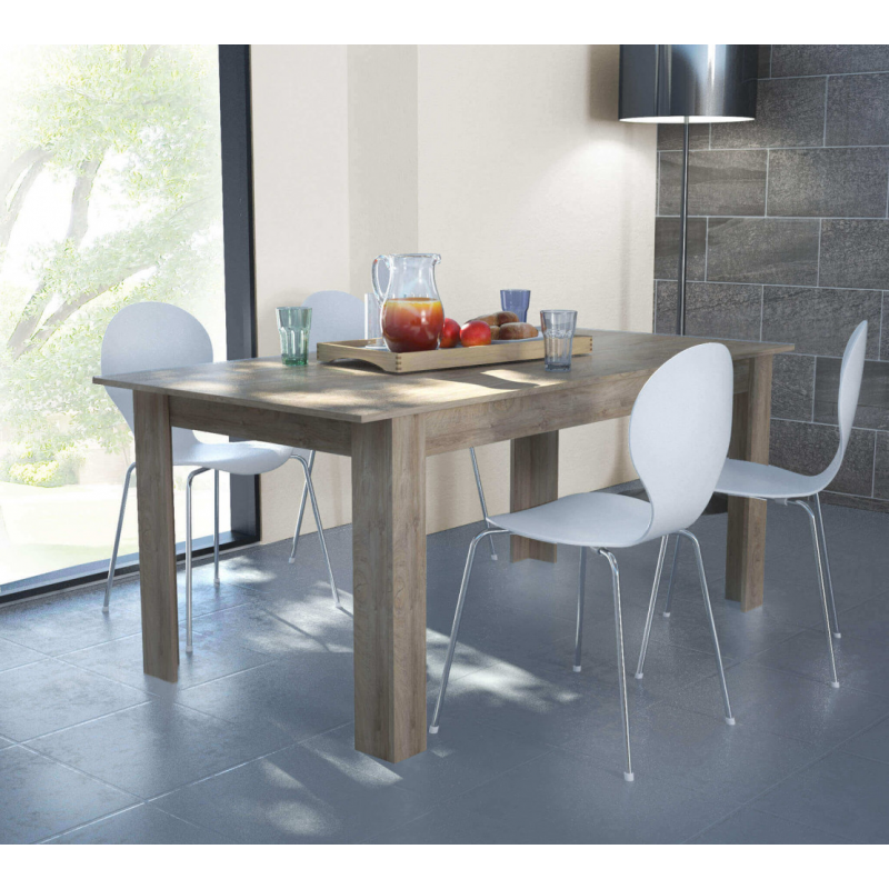 Tavolo Gemma rovere chiaro moderno e robusto per cucina casa