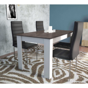 Zoom TAVOLO PEPPER BIANCO E GRIGIO SCURO EFFETTO CEMENTO