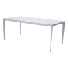 Tavolo Alghero 180x90 Alluminio Bianco Piano Gress Marmo Moia