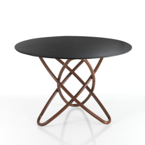 Zoom Tavolo Hula Hoop Wood - Ardesia 116 X 116 H.6 Cm