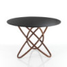 Tavolo Hula Hoop Wood - Ardesia 116 X 116 H.6 Cm