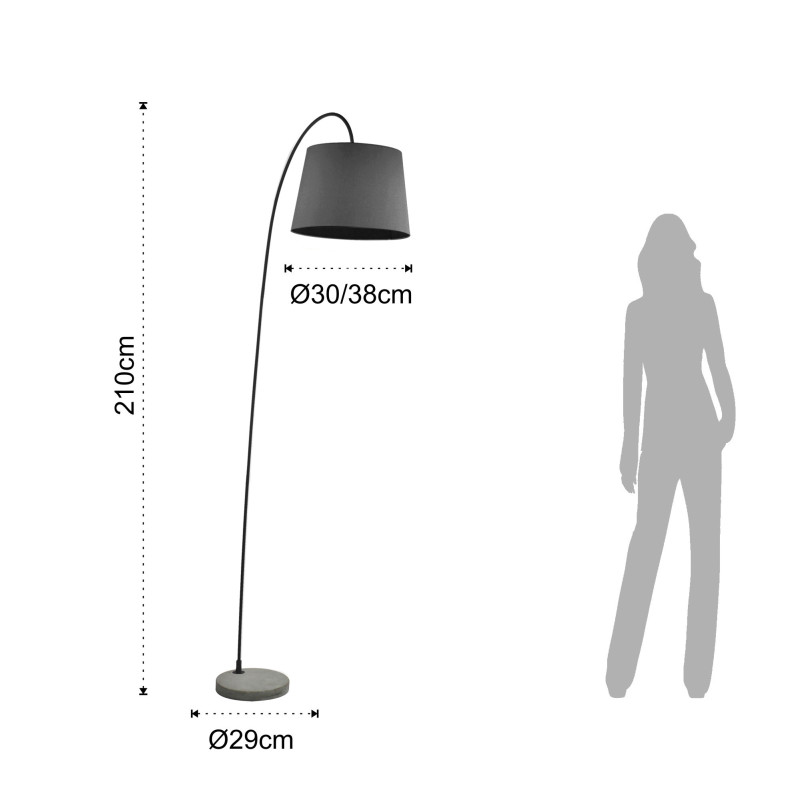 Lampada Da Terra Little Smarty Black L79 P42 H31 Cm