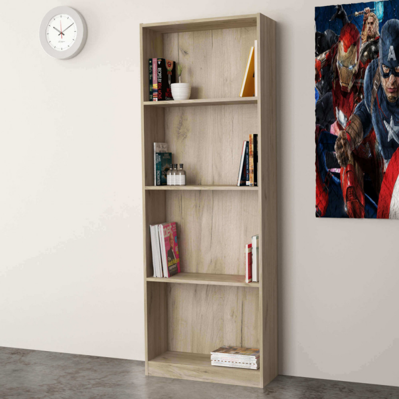 Libreria Line olmo moderna compatta per soggiorno casa