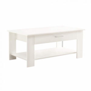 Tavolino salotto Myrto bianco moderno 110x60x45h