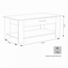 Tavolino salotto Myrto bianco moderno 110x60x45h