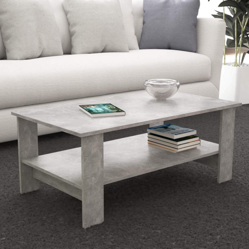 Tavolino Salotto Match grigio cemento moderno soggiorno casa
