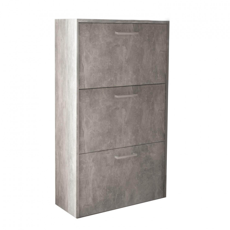 Scarpiera Molly 3 ante ribalta grigio cemento moderna casa