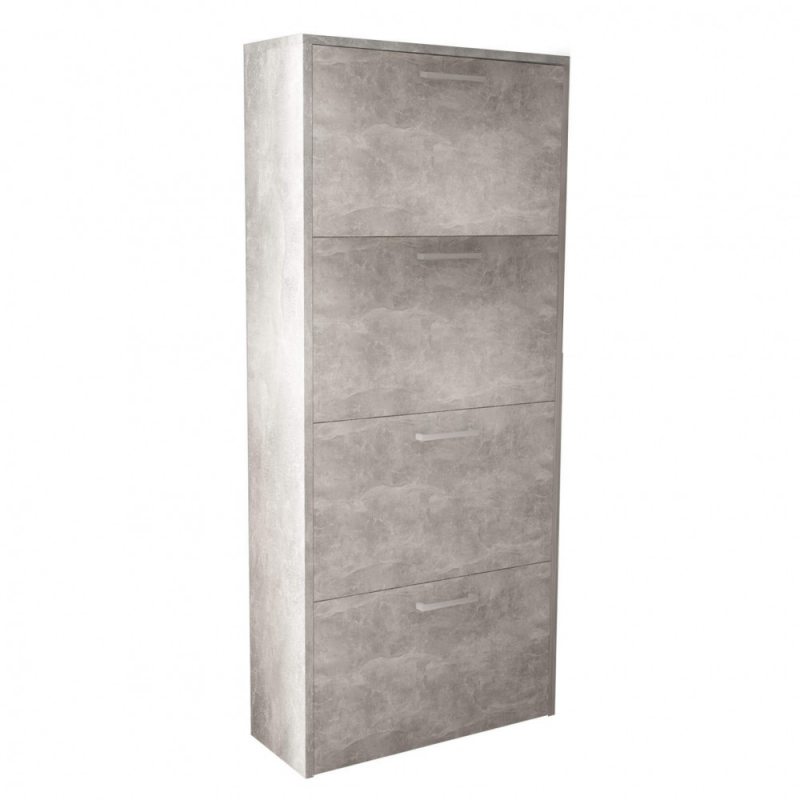 Scarpiera Molly 4 ante ribalta grigio cemento moderna casa