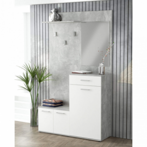 Zoom MOBILE PER ENTRATA SMERALDO CEMENTO CHIARO E BIANCO