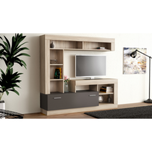 Zoom PARETE SOGGIORNO LEONARD OLMO E GRIGIO