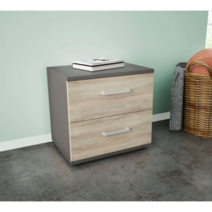 Zoom COMODINO ARES GRIGIO E OLMO