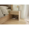 Comodino Nightstand quercia chiaro moderno per camera da letto